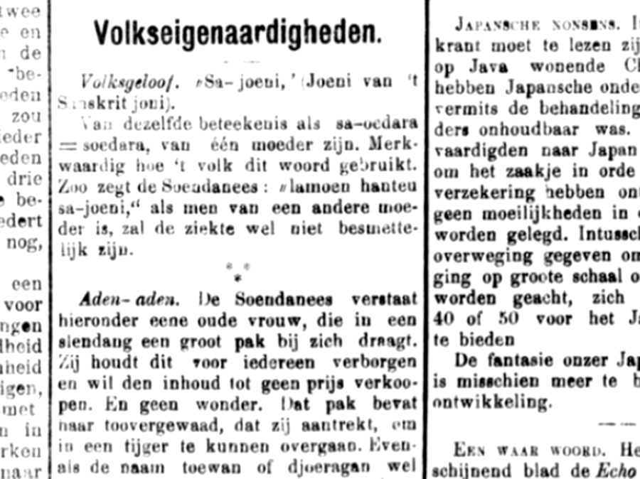 suratkabar Soerabaiajsch handelsblad terbitan 19 Desember 1900
