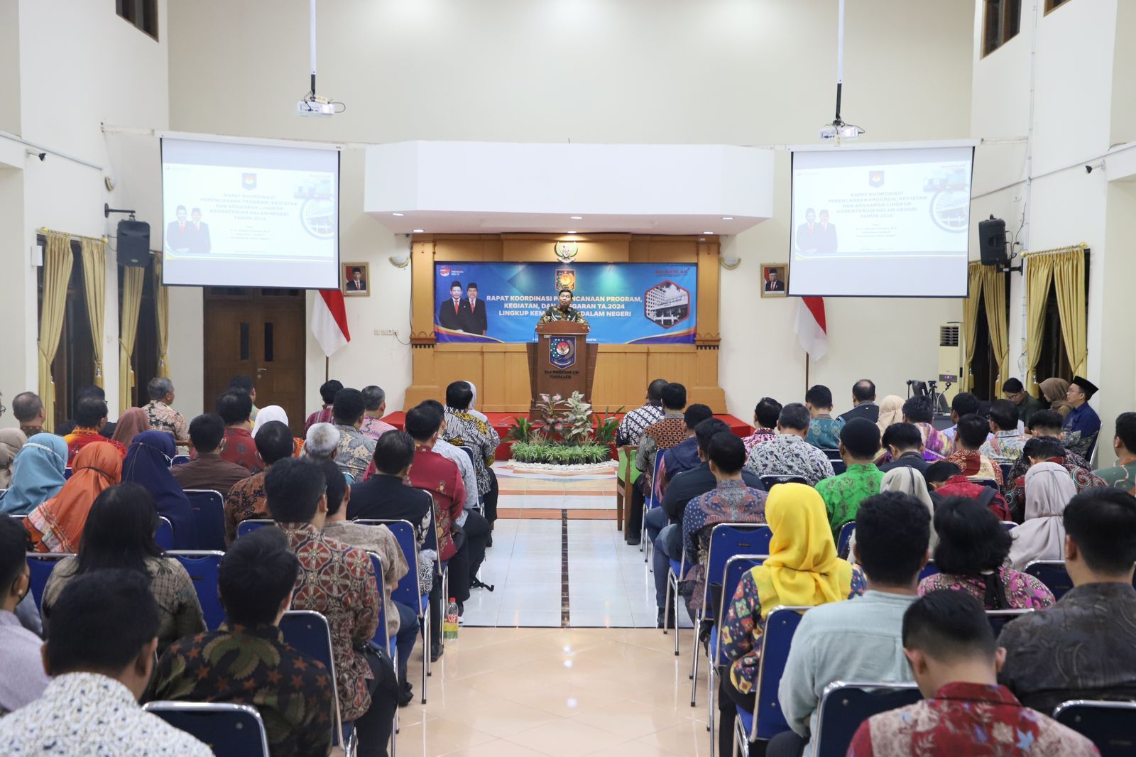 Rapat Koordinasi Perencanaan Program, Kegiatan, dan Anggaran Lingkup Kemendagri 2024 di Balai Pemerintahan Desa Yogyakarta, Kamis (2/3/2023).