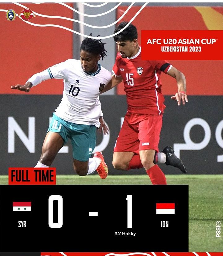 Timnas Indonesia Sukses Atasi Suriah di Piala Asia U20, Berkat Gol Tunggal Hokky Caraka
