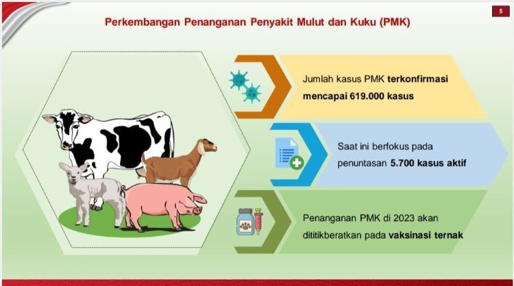 Perkembangan Penanganan PMK di Indonesia.