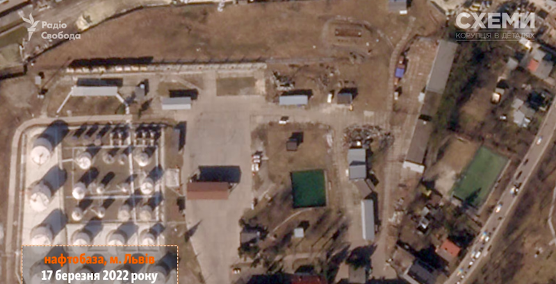 Gambar satelit depot minyak di Lviv