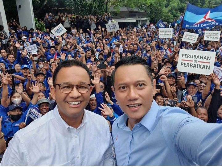 Anies Baswedan bersama AHY dalam sebuah acara Partai Demokrat/Tangkapan Layar/Instagram Aniesbaswedan