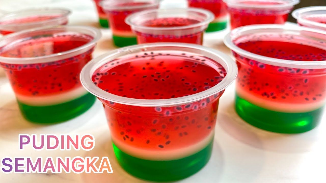 Bahan puding semangka cup ini mudah didapat dan terbilang murah, hasilkan untung berlipat/ tangkapan layar YouTube @Cooking With Bunga