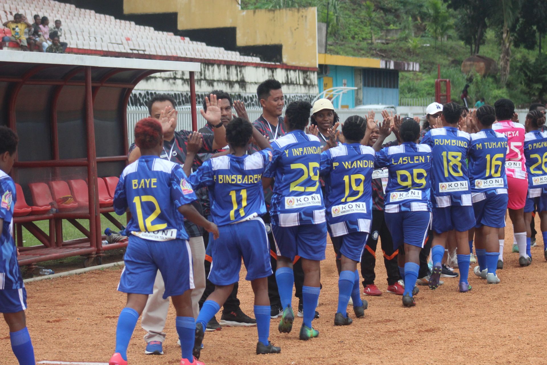 Galanita Toli FC usai jalankan pertandingan Piala Pertiwi Cup 2022 zona Papua menantang Persemi Putri Mimika di Stadion Mandala, Kota Jayapura, Sabtu 04 Maret 2023 dok (PORTAL PAPUA)