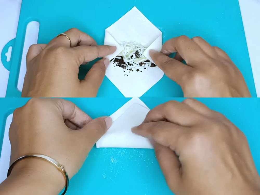 Cara melipat kulit pangsit 