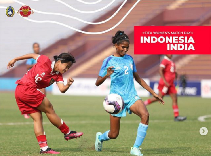 skor dan hasil pertandingan Timnas Putri Indonesia U20 vs India U20 hari ini.