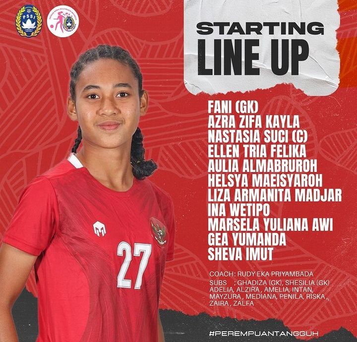 Link live streaming Timnas Wanita Indonesia vs India, Garuda Pertiwi tertinggal