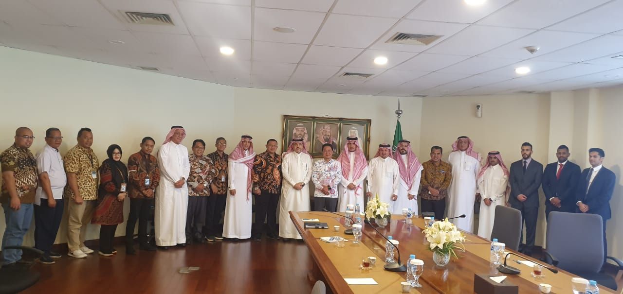 Pertemuan antara Tim Ditjen Penyelenggaraan Haji dan Umrah (PHU) Kemenag RI dengan delegasi Arab Saudi dalam pemberlakuan aplikasi visa bio bagi seluruh jamaah haji 2023