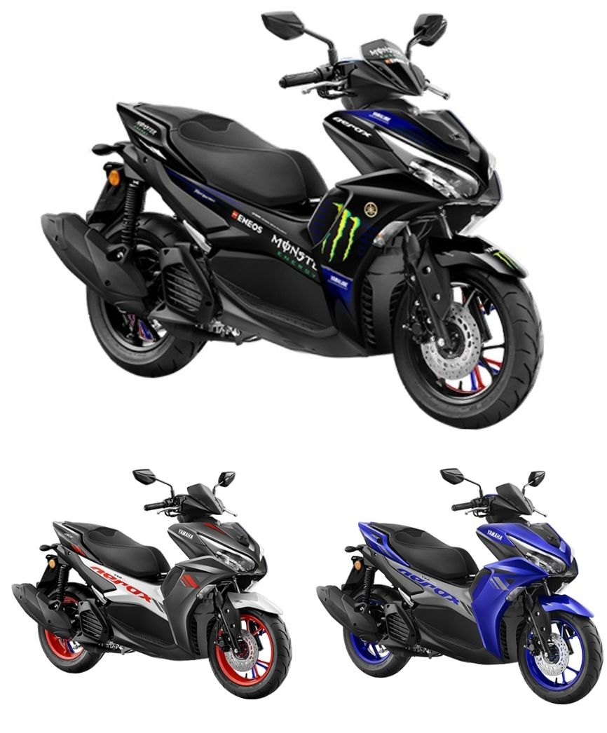 Tiga varian warna terbaru Yamaha Aerox 155 2023.