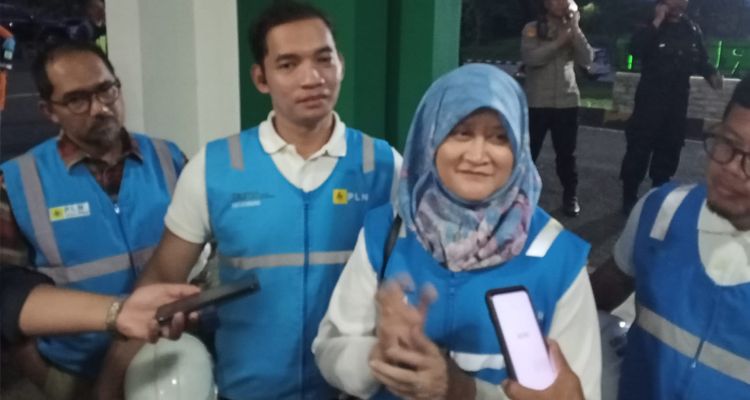 General Manager PLN UID Jabar Susiana Mutia saat ditemui di Stadion Si Jalak Harupat, Kabupaten Bandung, Sabtu 11 Maret 2023.