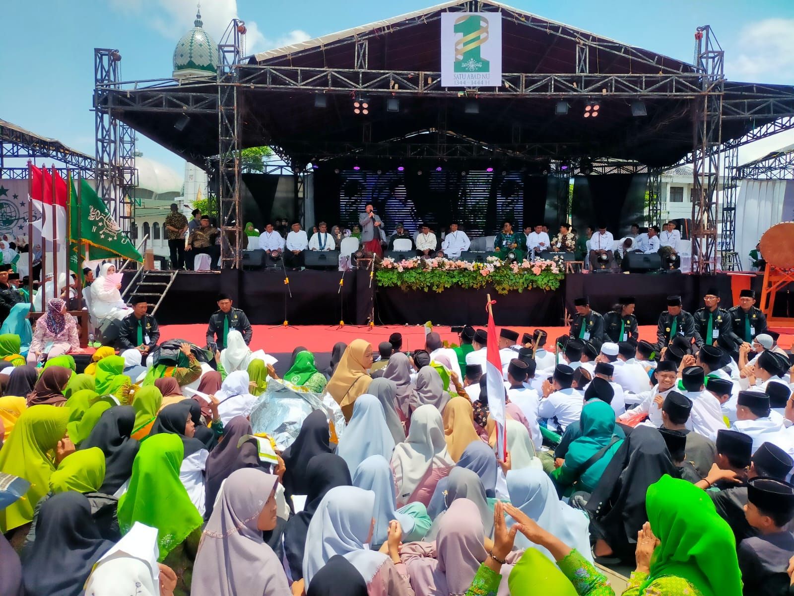 puncak perayaan peringatan hari lahir 1 Abad Nahdlatul Ulama (NU) tingkat Kabupaten Majalengka, Sabtu (11/3/2023).