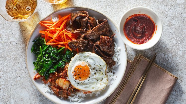Ilustrasi-Resep Olahan Bibimbap Kimchi Mangkuk, Superfood Korea Favorit Sejuta Umat