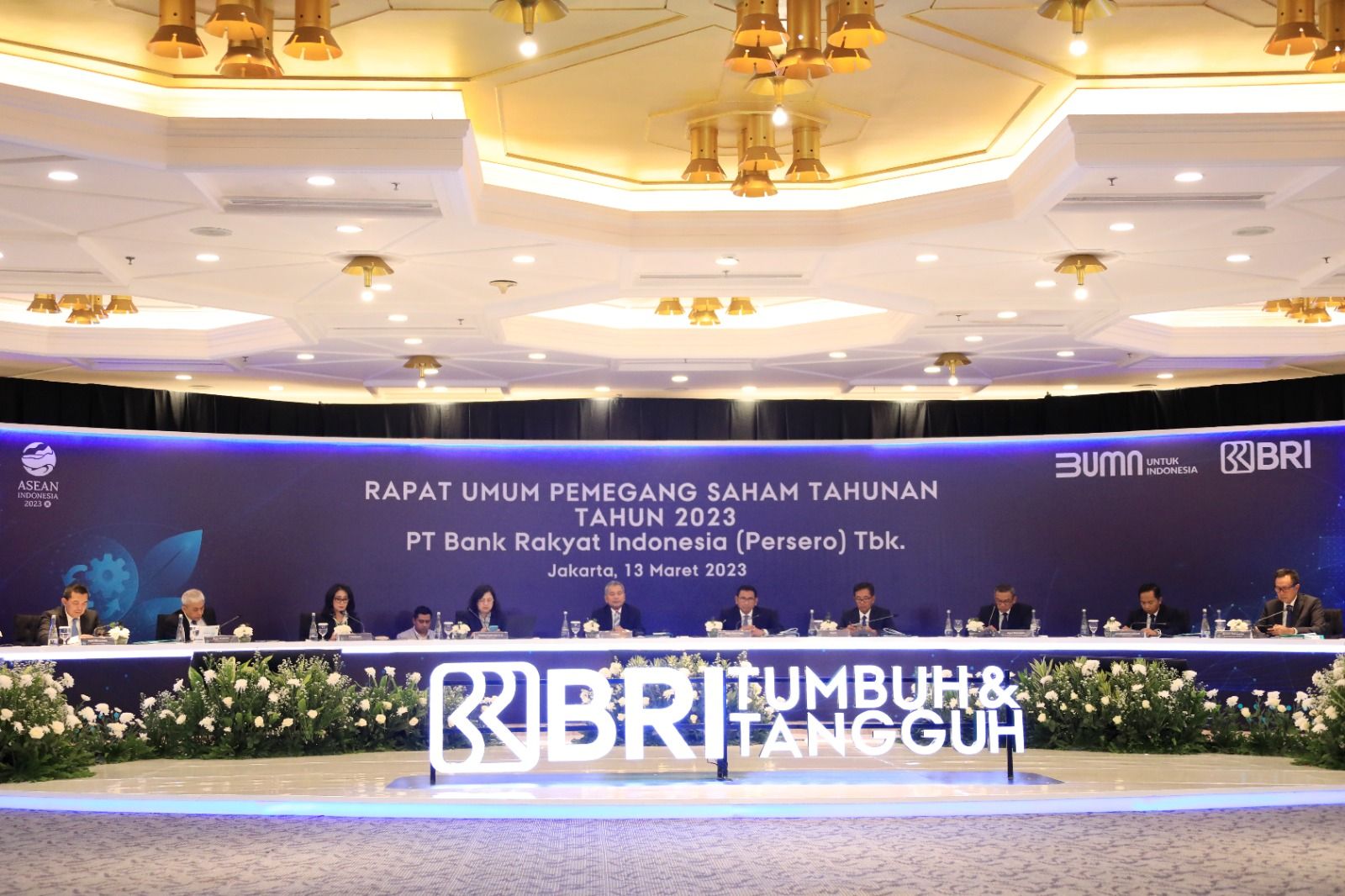  BRI menggelar Rapat Umum Pemegang Saham Tahunan (RUPST) 2023 di Jakarta (13/3). 
