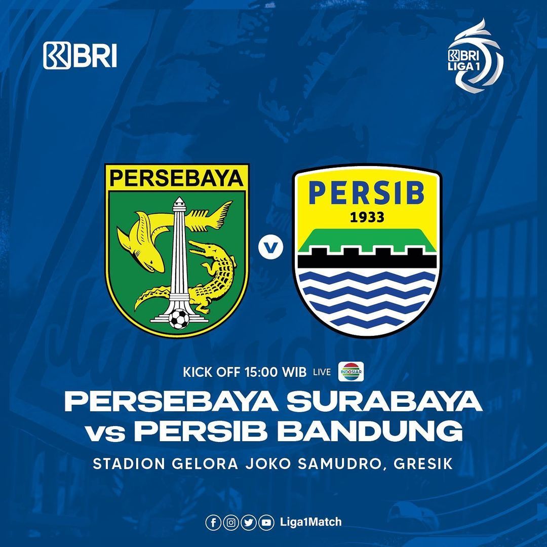Link Live Streaming Persebaya vs Persib BRI Liga 1 2023