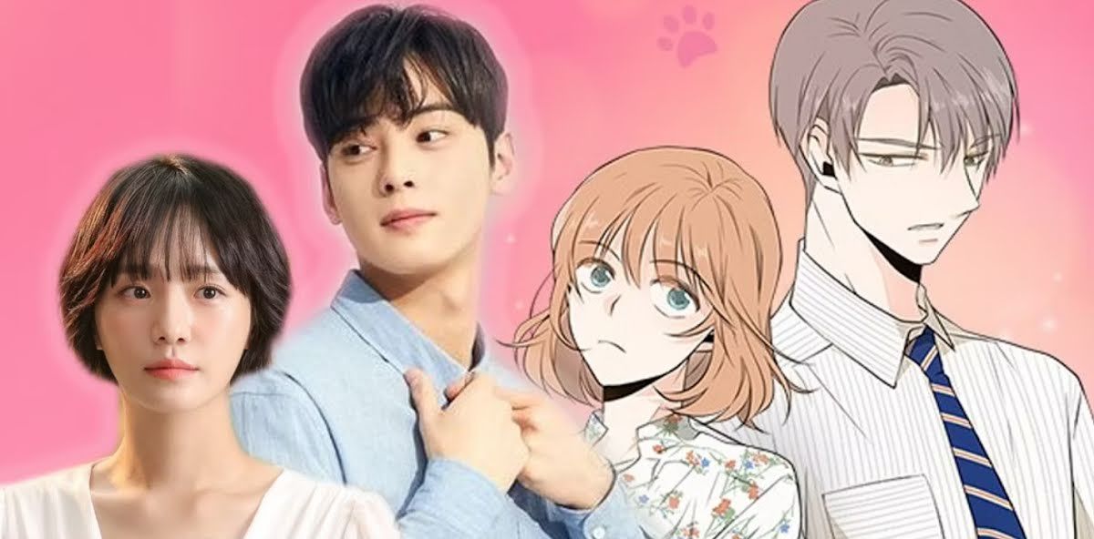 Park Gyu Young and ASTRO’s Cha Eunwoo with their webtoon counterparts | CBR