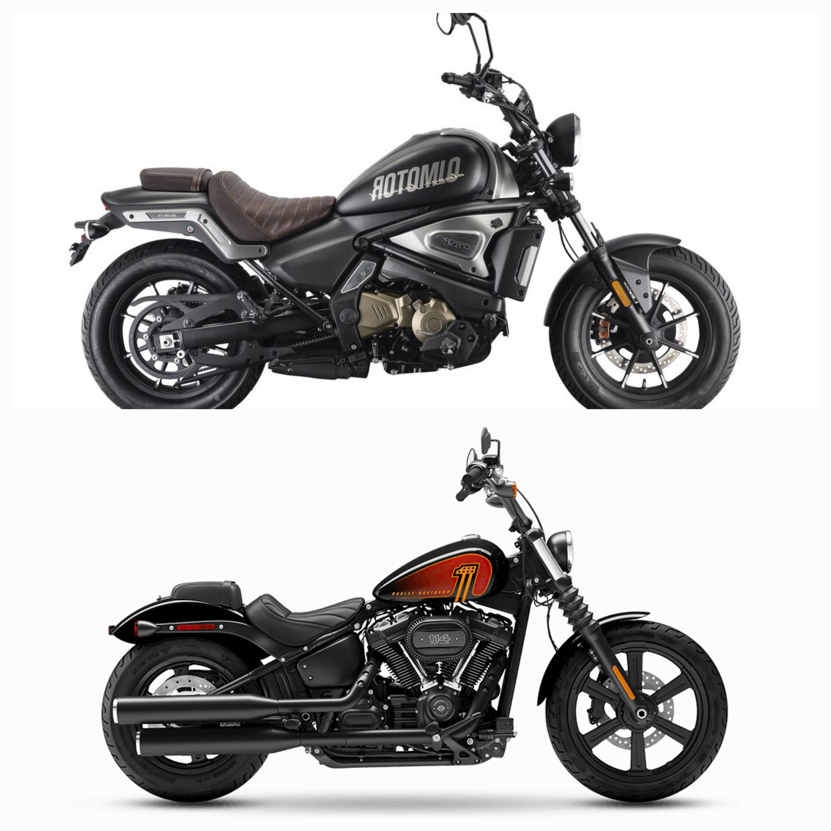 QJ Motor SRV 550 ST dan Harley Davidson Street Bob