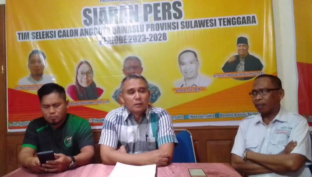 Timsel Bawaslu Provinsi Sulawesi Tenggara mengumumkan 10 nama peserta seleksi yang akan mengikuti tahapan selanjutnya di Bawaslu pusat, di Jakarta. 