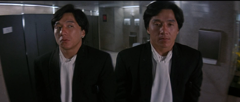 Aksi si  kembar Jackie Chan dalam film Twin Dragons yang ditayangkan di Indosiar malam ini. 