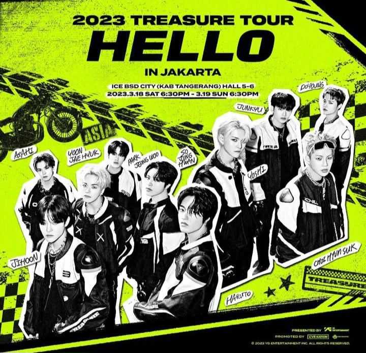 Berikut perkiraan setlist atau daftar lagu konser TREASURE Tour HELLO in Jakarta yang digelar pada Sabtu-Minggu, 18-19 Maret 2023.