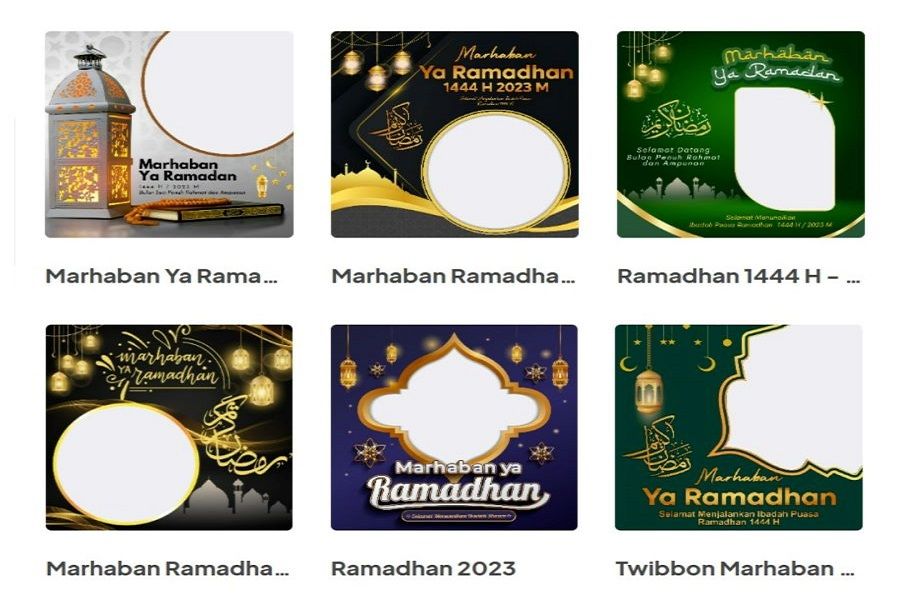 30 Link TEMPLATE TWIBBON Ramadhan 1444 H Tahun 2023 Desain Paling Menarik, Cocok Dijadikan Status WA dan IG