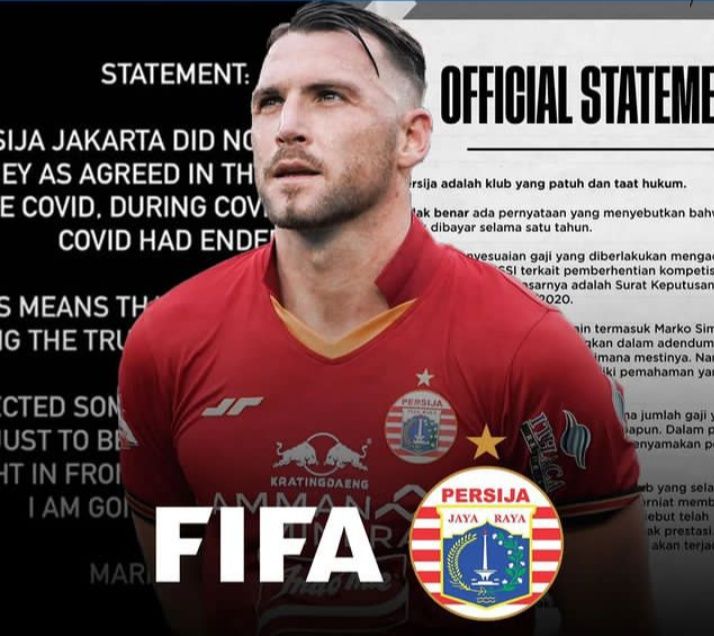  Marko Simick memenangkan gugatan di FIFA terkait tunggakan gajinya yang belum dibayar oleh Persija/Instagram @pengamatsepakbola.