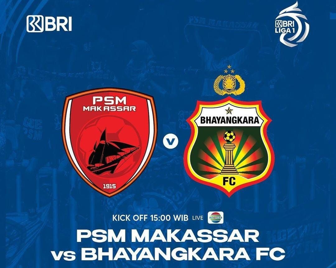 Yalla Shoot TV dan Score808 Live Streaming PSM Makassar vs Bhayangkara FC di Liga 1 Ilegal, Link Resmi Indosiar