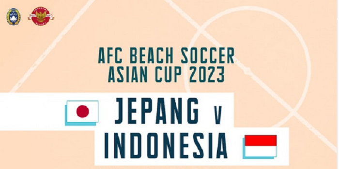live streaming Timnas Bola Pantai Indonesia vs Jepang AFC Beach Soccer 2023.