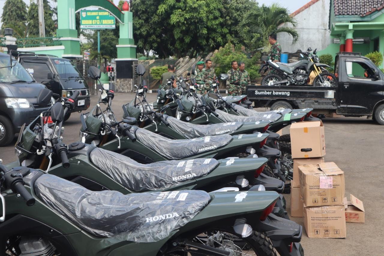  Kodim 0713 Brebes mulai mendistribusikan sepeda motor dinas operasional babinsa dukungan dari Kementerian Pertahanan RI