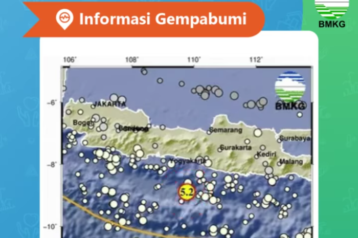   Gempa terkini berkekuatan 5.2 M berpusat di Kulonprogo, Ini Kata BMKG