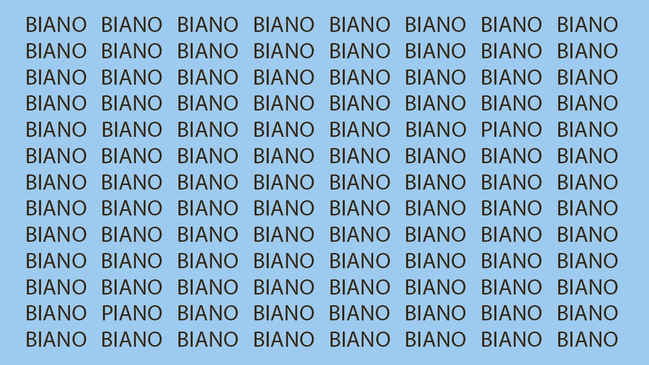 Coba tes fokus dengan cara temukan kata PIANO yang tersembunyi dan buktikan jika Anda dapat berkonsentrasi dan teliti. 