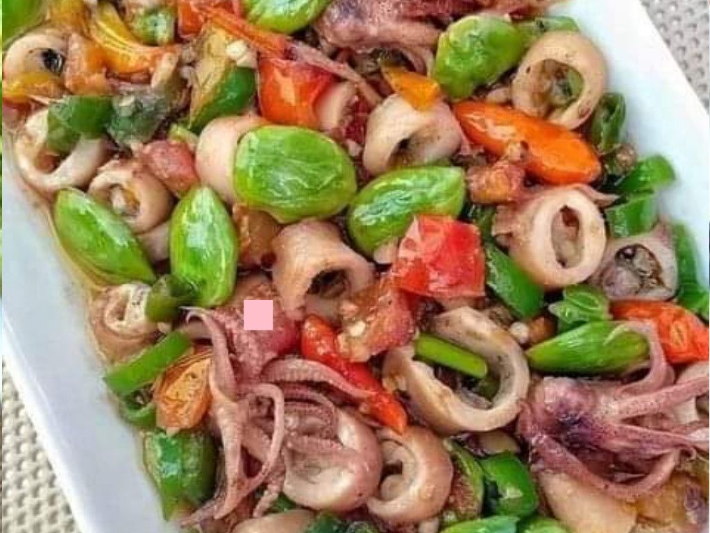 Berikut resep Tumis Cumi Asin Petai