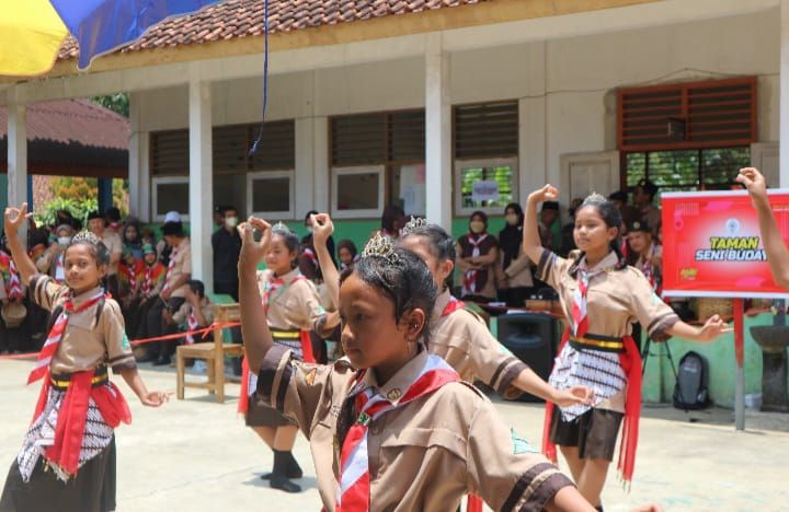 Peserta Pesta Siaga Kwarcab Banjarnegara 2023 sedang mengikuti kegiatan pada Taman Seni Budaya