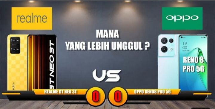spesifikasi handphone Oppo Reno8 5G vs Realme GT Neo 3T 