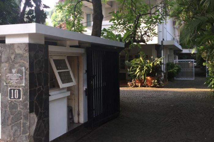Rumah Moh Yamin di Jakarta Pusat yang saat ini disita oleh pihak bank.