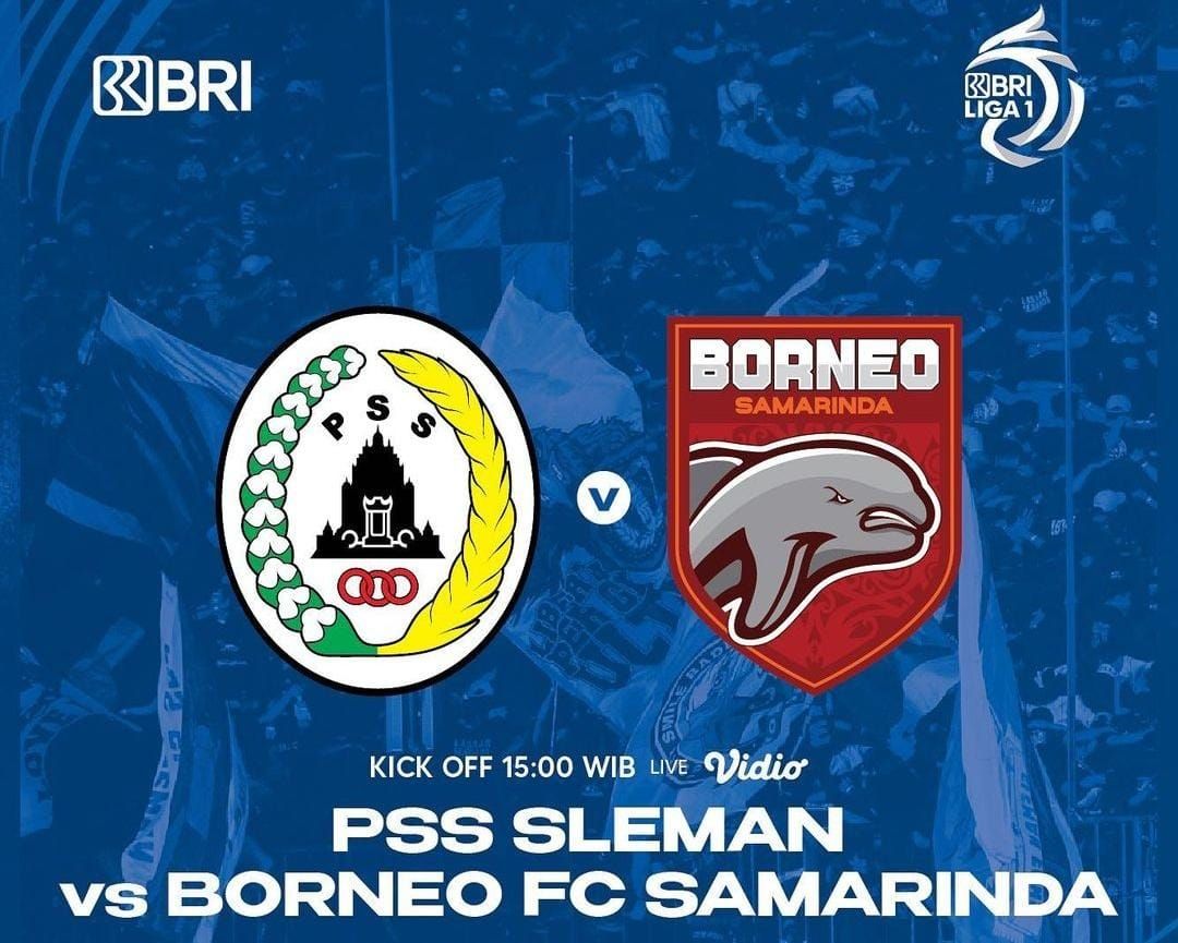 Link live streaming TV online PSS Sleman vs Borneo FC Hari ini, Sabtu, 18 Maret 2023, nonton BRI Liga 1 jam tayang pukul 15.00 WIB, head to head dan prediksi susunan pemain.