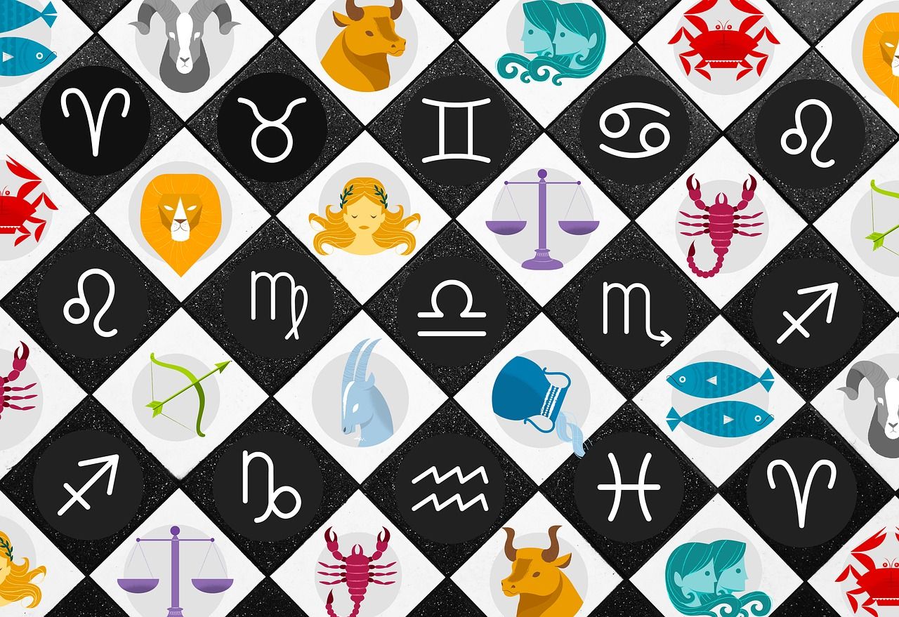Ilustrasi Zodiak Aquarius, Pisces dan Libra 