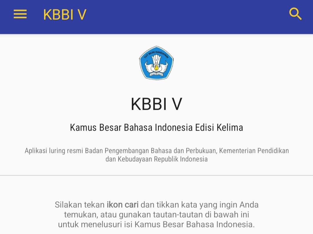 Kamus Besar Bahasa Indonesia (KBBI) edisi kelima.