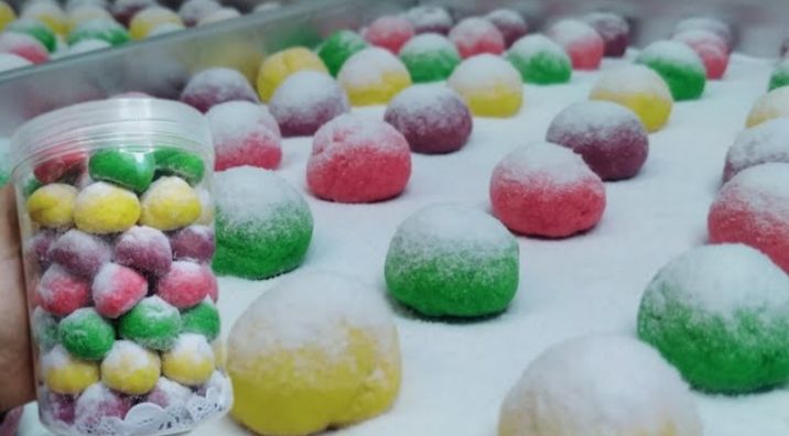 Resep kue kering putri salju warna-warni super cantik