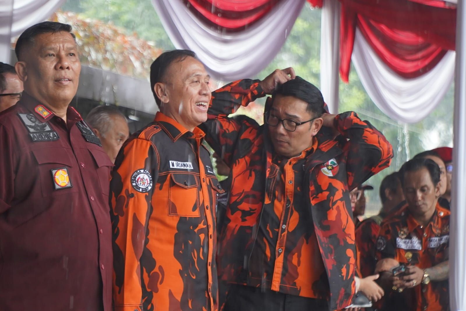 MOCHAMAD Iriawan bersama Ridwan Kamil di Acara Pemuda Pancasila pada Minggu 19 Maret 2023