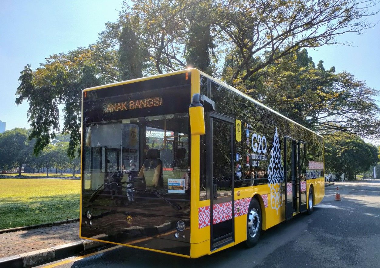 Bus berbasis listrik yang dikembangkan periset dari Fakultas Teknik Universitas Indonesia. 