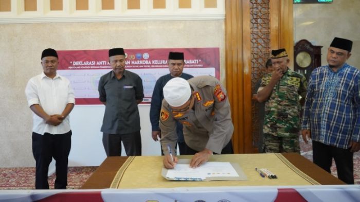 Deklarasi Anti Minuman Keras dan Narkoba yang digelar di Kelurahan Gurabati Kecamatan Tidore Selatan Kota Tidore Kepulauan Provinsi Maluku Utara