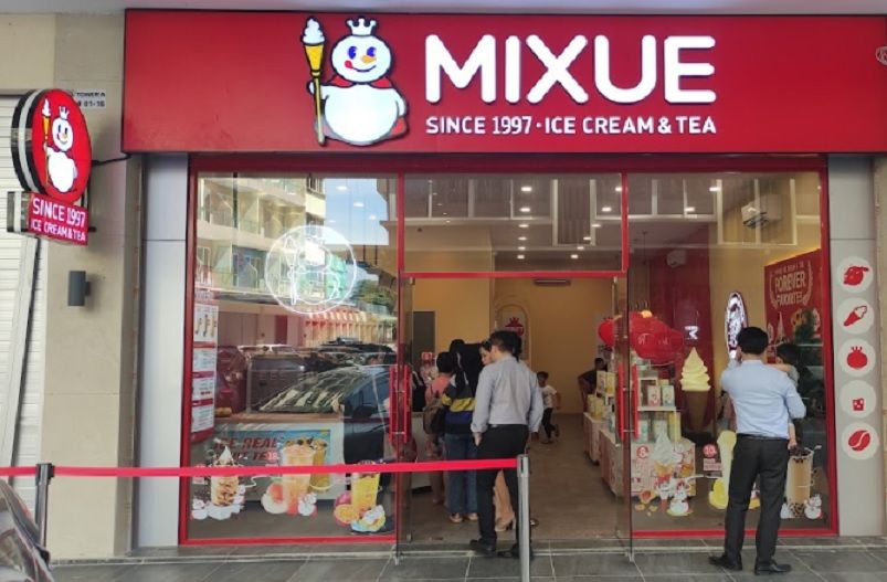 Salah satu gerai Mixue yang ada di Batam, memiliki lokasi terdekat dengan pusat bisnis Nagoya.
