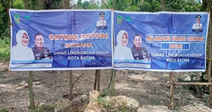 Dinas DLH Batam 'Terlalu Maju', Singkirkan Foto Wakil Walikota Batam Amsakar Achmad di Spanduk Himbauan