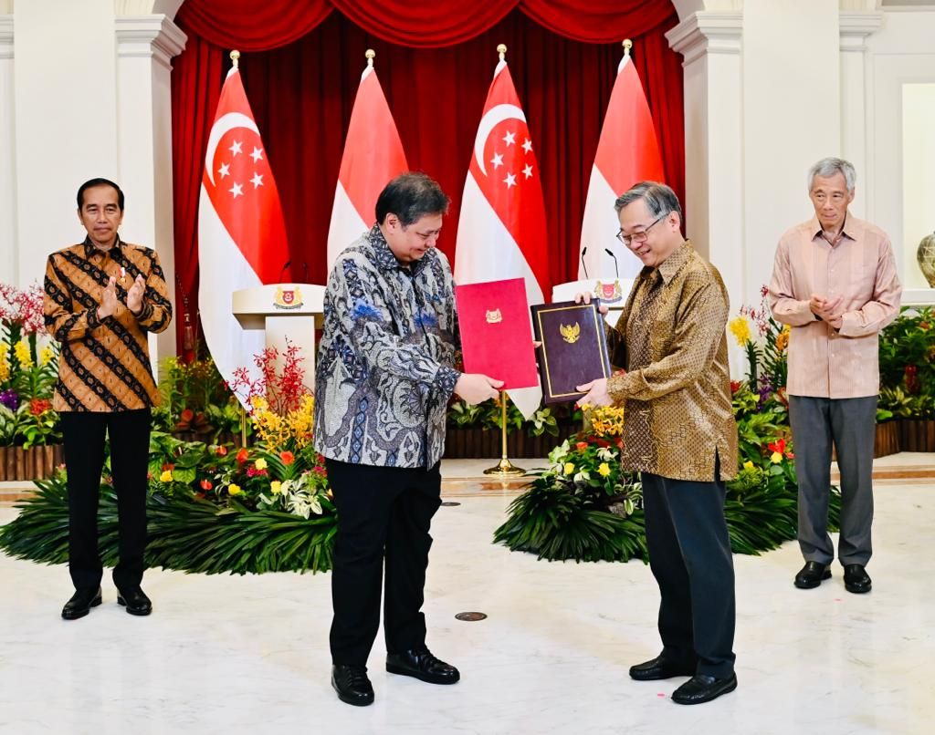 Presiden Joko Widodo menyampaikan apresiasi atas dukungan Singapura terhadap Indonesia yang saat ini tengah memegang keketuaan ASEAN.