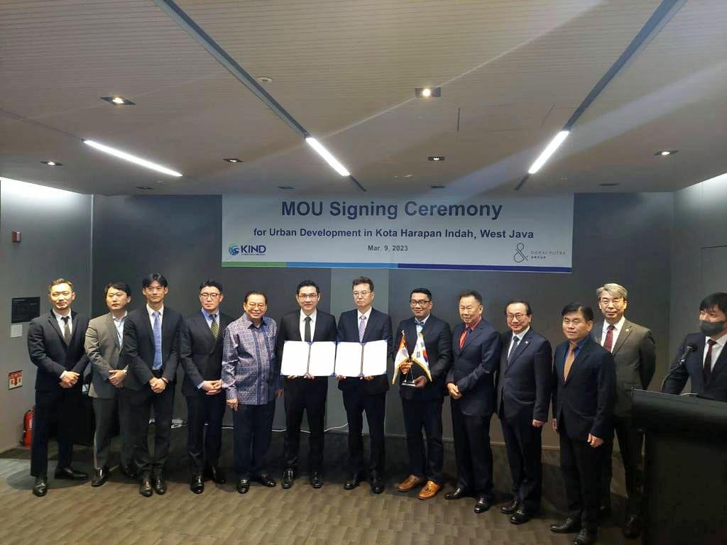 Penandatanganan Mou antara Damai Putra Group dan KIND di Seoul, Korea Selatan, baru-baru ini.
