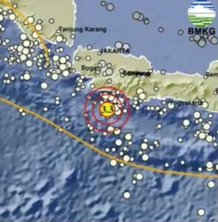 Lokasi Gempa Bumi hari ini di Kabupaten Bandung Jawa Barat (Jabar).