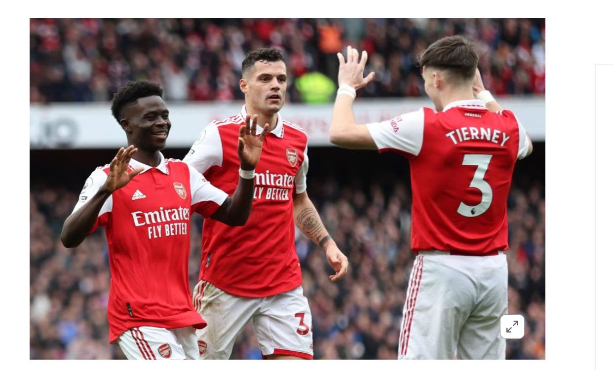 Hasil Liga Inggris: Arsenal Kembali Unggul Delapan Poin, Saka Cetak Dua Gol
