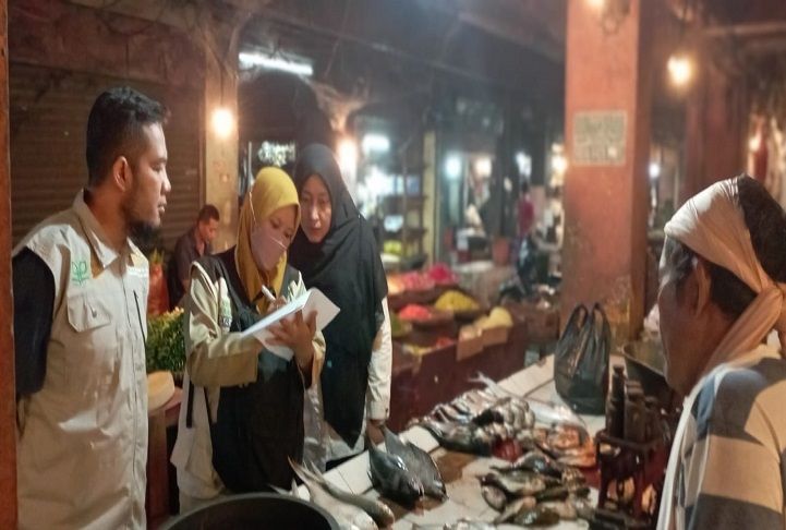 DKP Kota Tangerang menggelar sidak pemantauan harga dan stok pangan atau komoditi di beberapa pasar di Kota Tangerang, Senin 20 Maret 2023. 