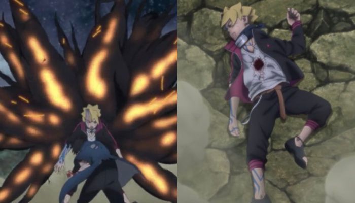 Momen saat adegan Kawaki membunuh Borushiki pada anime Boruto episode 292. 