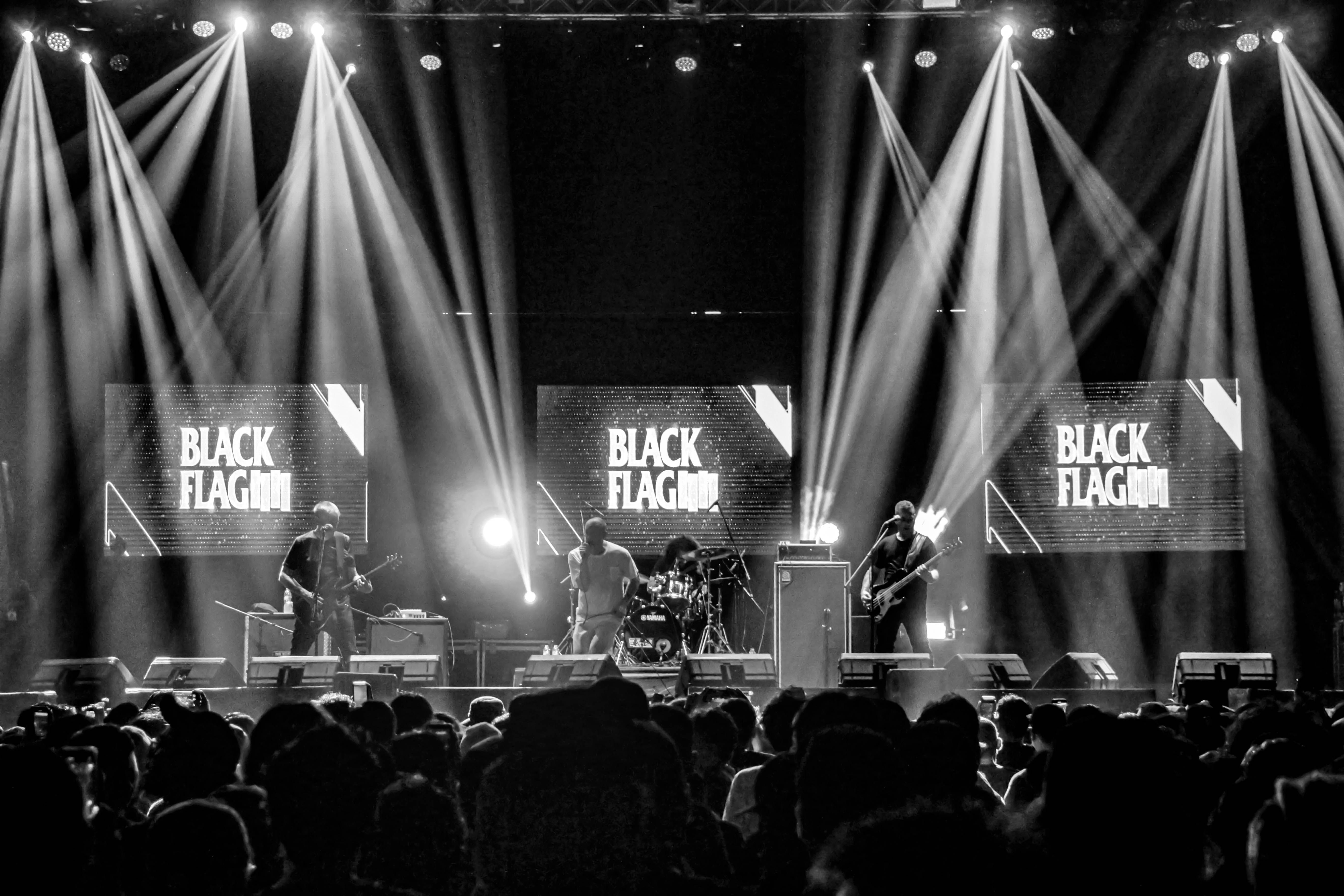 Black Flag tampil di Hammersonic, Jakarta, Minggu, 19 Maret 2023.